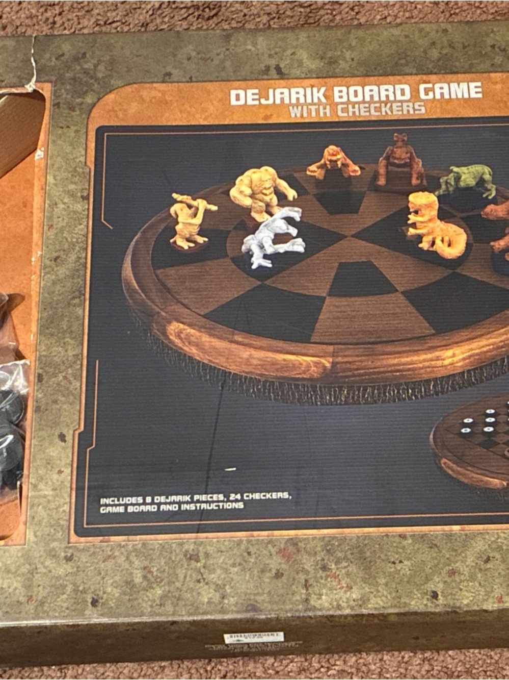Dejarik Board Game Checkers Star Wars galaxies edge OPEN BOX missing figures